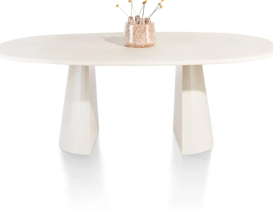 XOOON LUND eetkamertafel ovaal (210x120cm) cone poot -^ Tafelconfigurator|Eettafels