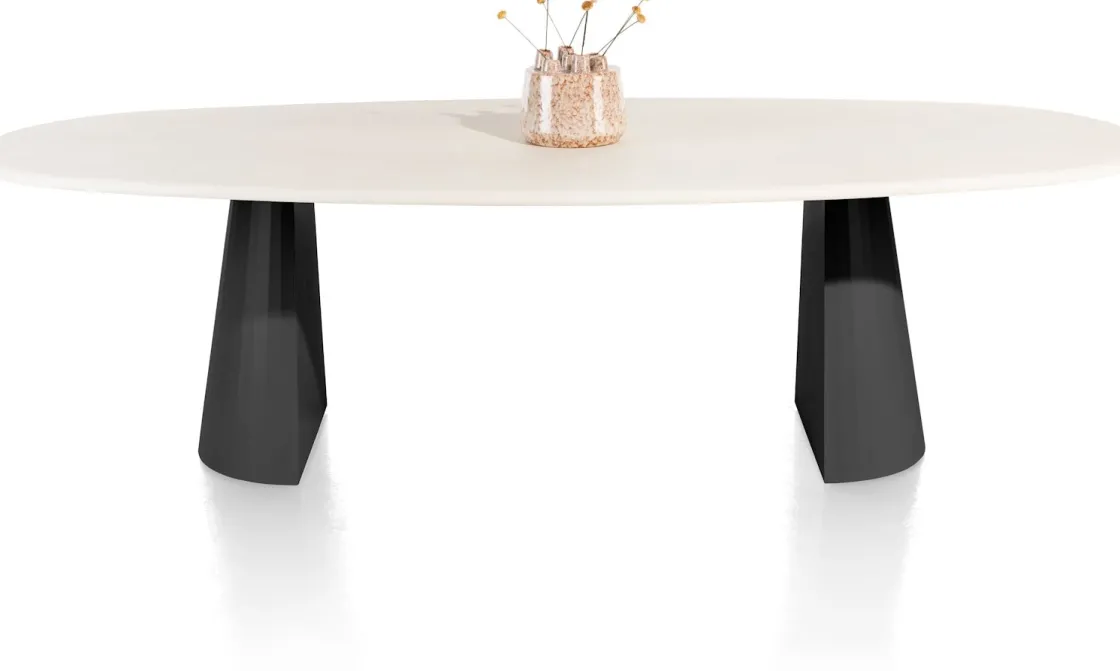 XOOON LUND eetkamertafel ovaal 270 x 120 cm. cone poot -^ Tafelconfigurator|Eettafels