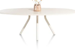 XOOON LUND eetkamertafel ovaal (240x120cm) centrale poot lang -^ Tafelconfigurator|Eettafels