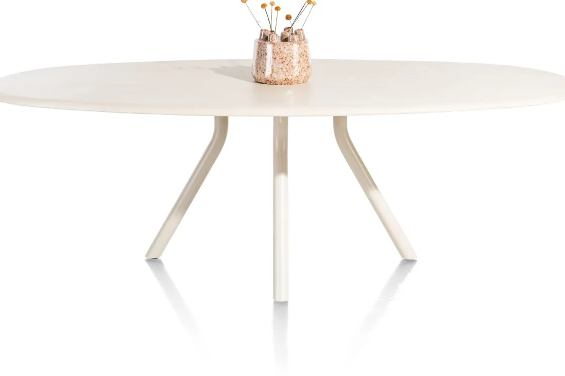 XOOON LUND eetkamertafel ovaal (240x120cm) centrale poot lang -^ Tafelconfigurator|Eettafels