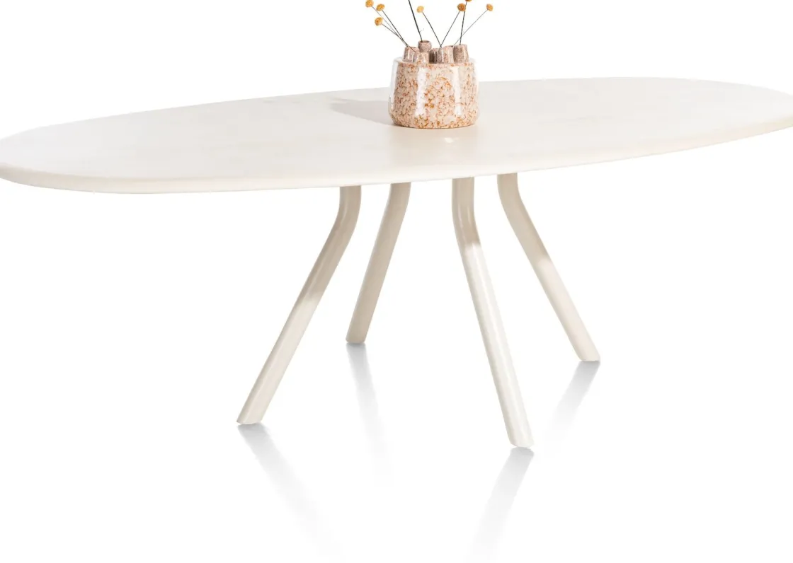 XOOON LUND eetkamertafel ovaal (240x120cm) centrale poot lang -^ Tafelconfigurator|Eettafels