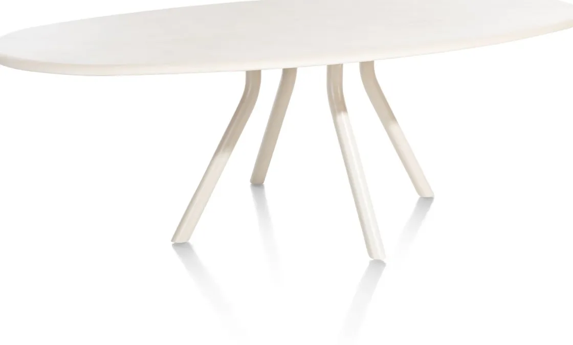XOOON LUND eetkamertafel ovaal (240x120cm) centrale poot lang -^ Tafelconfigurator|Eettafels
