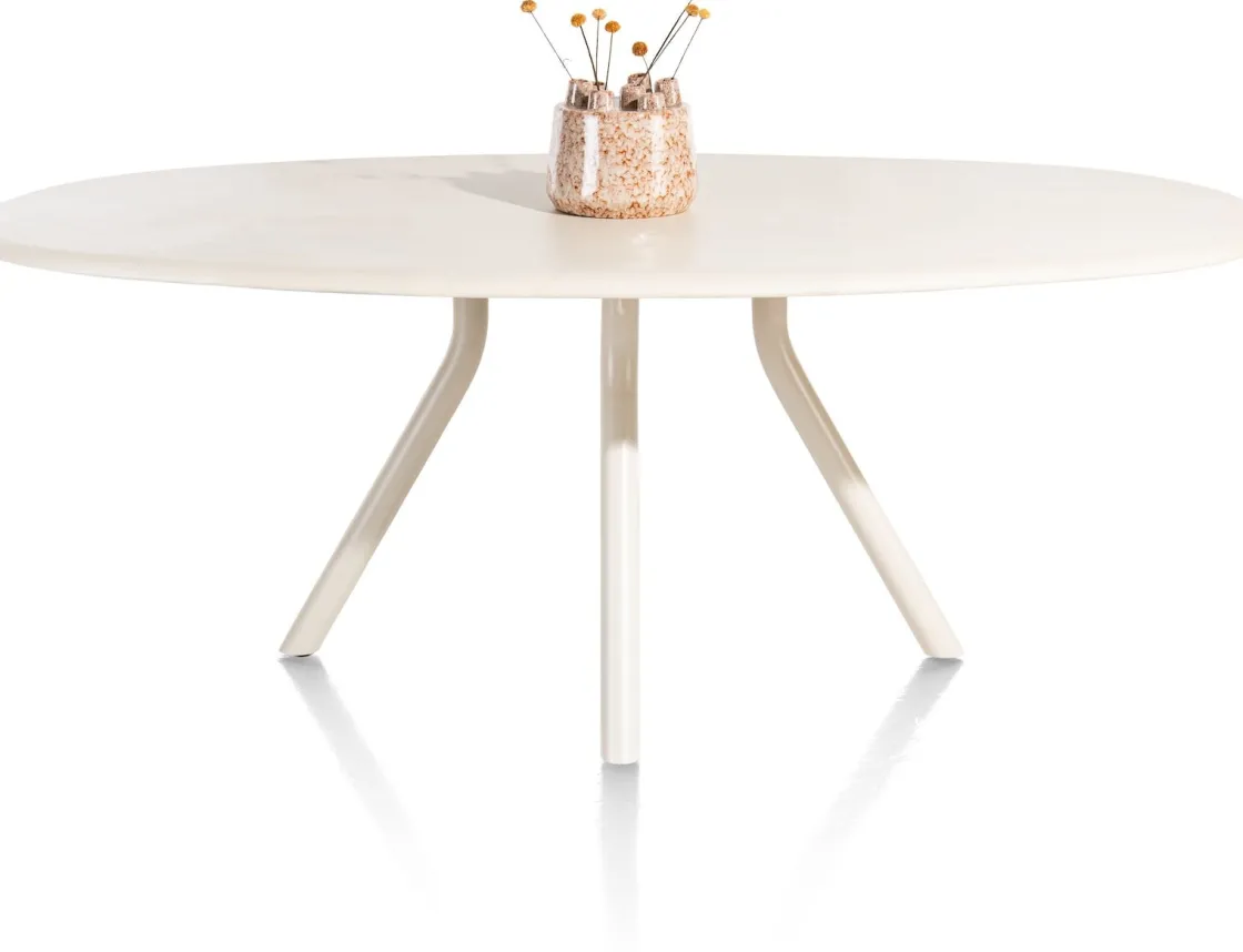 XOOON LUND eetkamertafel ovaal (210x120cm) centrale poot lang -^ Tafelconfigurator|Eettafels