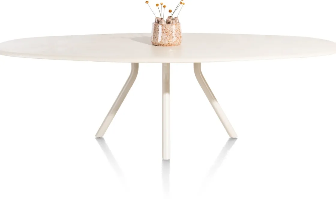 XOOON LUND eetkamertafel ovaal (270x120cm) centrale poot lang -^ Tafelconfigurator|Eettafels