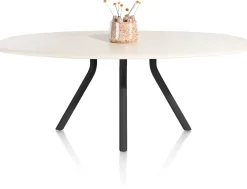 XOOON LUND eetkamertafel ovaal 210 x 120 cm. centrale poot lang -^ Tafelconfigurator|Eettafels