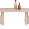 XOOON Lund, eetkamertafel ovaal 270 x 120 cm. - stone-skin - cone poot - Desert^ Tafelconfigurator|Eettafels
