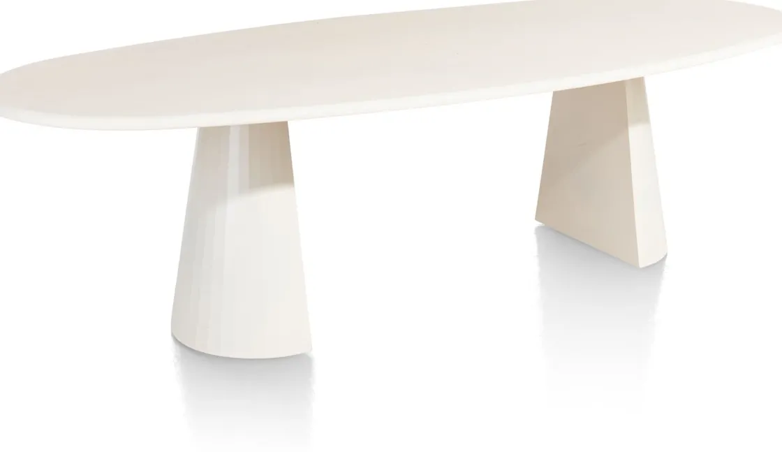 XOOON LUND eetkamertafel ovaal (270x120cm) cone poot -^ Tafelconfigurator|Eettafels