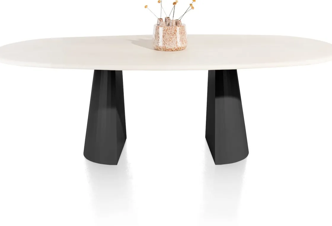 XOOON LUND eetkamertafel ovaal 240 x 120 cm. cone poot -^ Tafelconfigurator|Eettafels