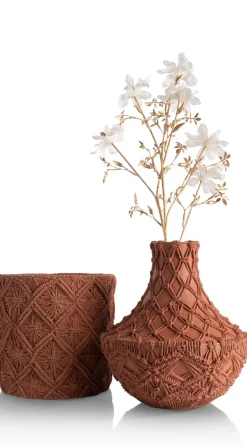 XOOON Maeve vaas H33cm in de kleur Terra Cotta - COCOmaison^ Woonaccessoires