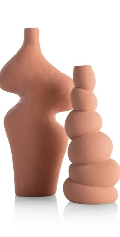 XOOON Maria vaas H30,5cm in de kleur Terra Cotta - COCOmaison^ Woonaccessoires