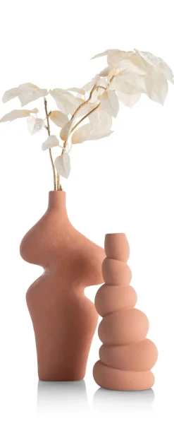 XOOON Maria vaas H30,5cm in de kleur Terra Cotta - COCOmaison^ Woonaccessoires