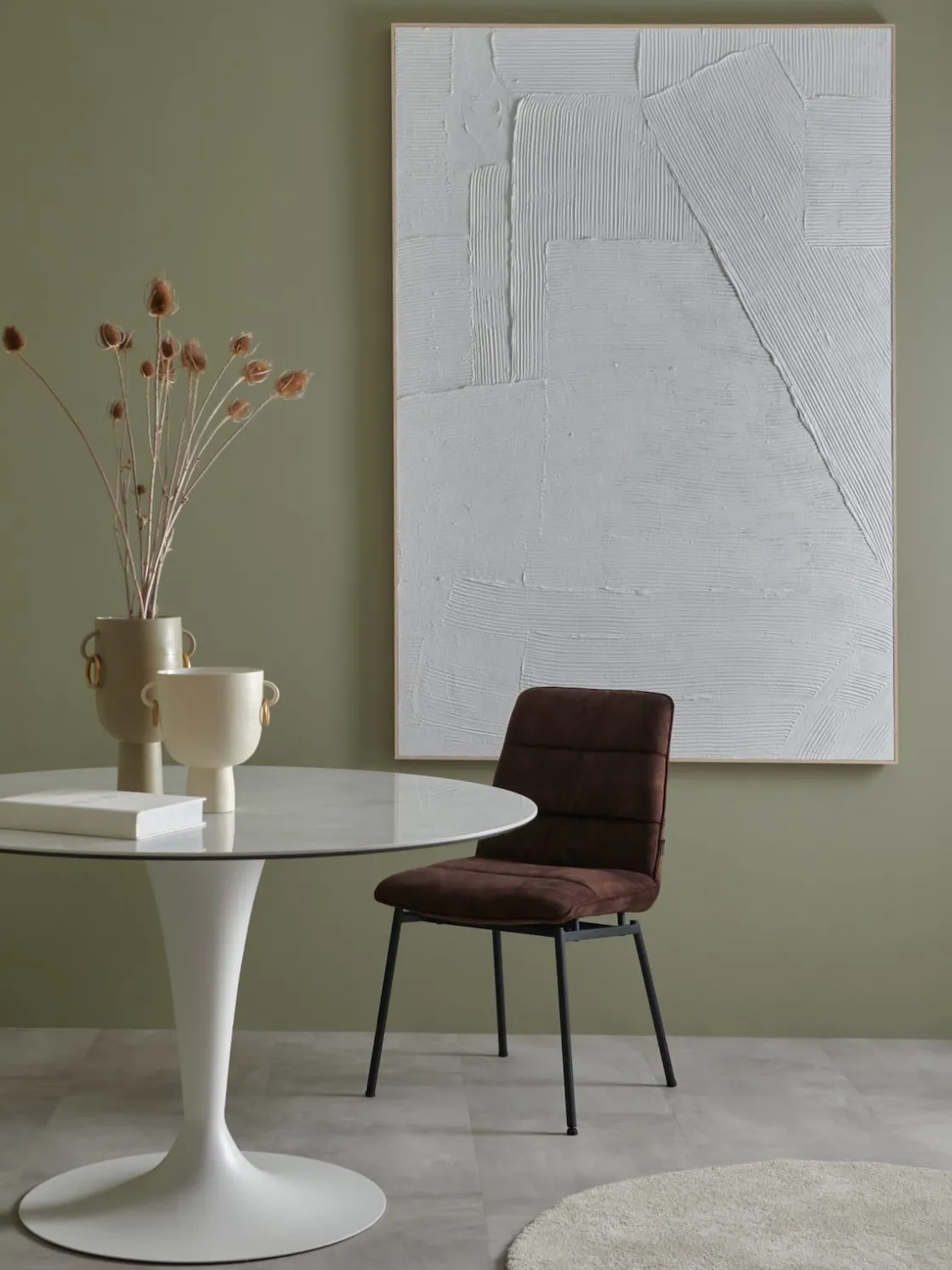 XOOON Master Strokes schilderij wit canvas 120x180cm - COCOmaison^ Wanddecoraties|Woonaccessoires
