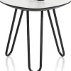 XOOON Masura bijzettafel met zwart metalen poot 53,5x52,5cm^ Bijzettafel Sets|Bijzettafels