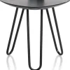 XOOON Masura bijzettafel met zwart metalen poot 53,5x52,5cm^ Bijzettafel Sets|Bijzettafels
