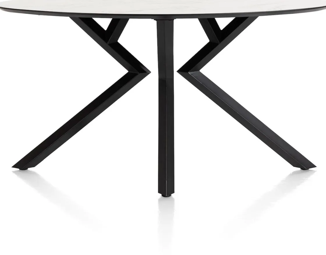 XOOON Masura ellipsvormige bartafel met zwarte metalen poot 180x100cm^ Bartafels|Tafelconfigurator