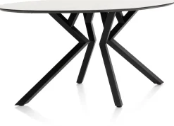 XOOON Masura ellipsvormige bartafel met zwarte metalen poot 180x100cm^ Bartafels|Tafelconfigurator