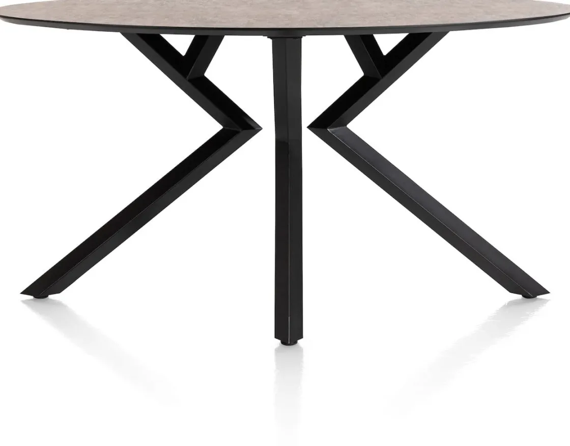 XOOON Masura ellipsvormige bartafel met zwarte metalen poot 180x100cm^ Bartafels|Tafelconfigurator