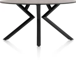 XOOON Masura ellipsvormige bartafel met zwarte metalen poot 180x100cm^ Bartafels|Tafelconfigurator