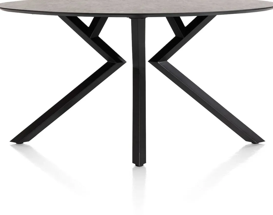XOOON Masura ellipsvormige bartafel met zwarte metalen poot 180x100cm^ Bartafels|Tafelconfigurator