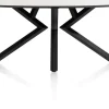 XOOON Masura ellipsvormige eettafel met zwarte metalen poot 220x105cm^ Tafelconfigurator|Eettafels