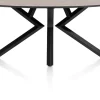 XOOON Masura ellipsvormige eettafel met zwarte metalen poot 180x100cm^ Tafelconfigurator|Eettafels