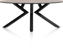 XOOON Masura ellipsvormige eettafel met zwarte metalen poot 180x100cm^ Tafelconfigurator|Eettafels