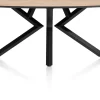 XOOON Masura ellipsvormige eettafel met zwarte metalen poot 220x105cm^ Tafelconfigurator|Eettafels