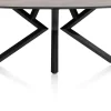 XOOON Masura ellipsvormige eettafel met zwarte metalen poot 220x105cm^ Tafelconfigurator|Eettafels
