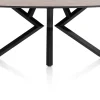 XOOON Masura ellipsvormige eettafel met zwarte metalen poot 220x105cm^ Tafelconfigurator|Eettafels