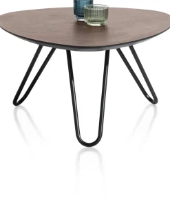XOOON Masura hoge salontafel met zwart metalen poot 68x67,5cm^ Tafelconfigurator|Salontafels