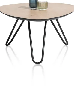 XOOON Masura hoge salontafel met zwart metalen poot 68x67,5cm^ Tafelconfigurator|Salontafels