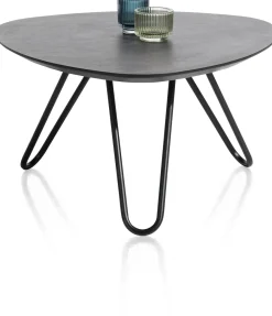 XOOON Masura hoge salontafel met zwart metalen poot 68x67,5cm^ Tafelconfigurator|Salontafels