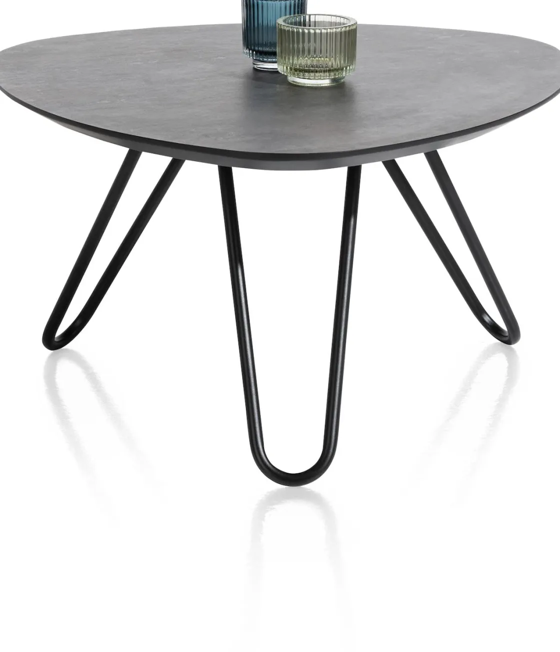 XOOON Masura hoge salontafel met zwart metalen poot 68x67,5cm^ Tafelconfigurator|Salontafels