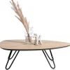 XOOON Masura lage salontafel met zwart metalen poot 110x88cm^ Tafelconfigurator|Salontafels