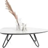 XOOON Masura lage salontafel met zwart metalen poot 110x88cm^ Bijzettafel Sets|Salontafels