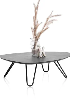 XOOON Masura lage salontafel met zwart metalen poot 110x88cm^ Tafelconfigurator|Salontafels