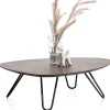 XOOON Masura lage salontafel met zwart metalen poot 110x88cm^ Tafelconfigurator|Salontafels