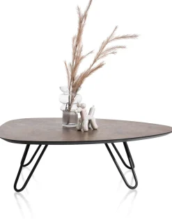XOOON Masura lage salontafel met zwart metalen poot 110x88cm^ Tafelconfigurator|Salontafels