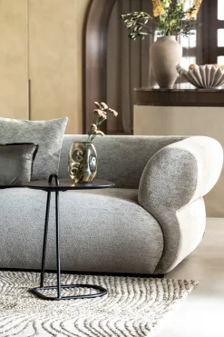 XOOON Masura laptoptafel met zwart metalen poot 55x48cm^ Tafelconfigurator|Bijzettafels