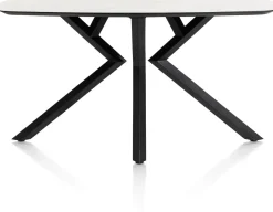 XOOON Masura ovale bartafel met zwarte metalen poot 200x105cm^ Bartafels|Tafelconfigurator
