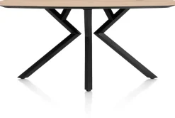 XOOON Masura ovale bartafel met zwarte metalen poot 240x110cm^ Bartafels|Tafelconfigurator
