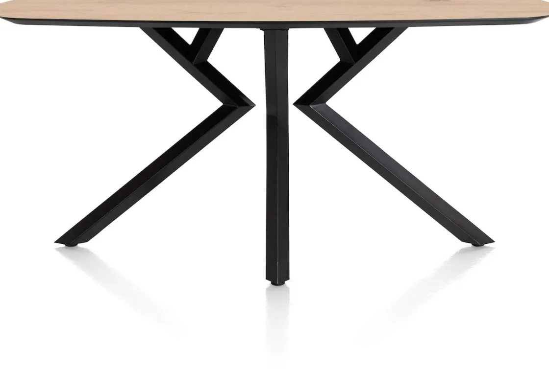 XOOON Masura ovale bartafel met zwarte metalen poot 240x110cm^ Bartafels|Tafelconfigurator