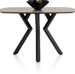 XOOON Masura ovale bartafel met zwarte metalen poot 150x105cm^ Tafelconfigurator|Bartafels