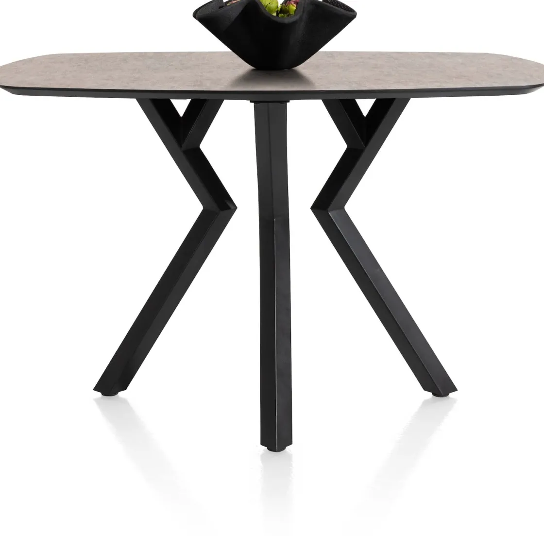XOOON Masura ovale bartafel met zwarte metalen poot 150x105cm^ Tafelconfigurator|Bartafels