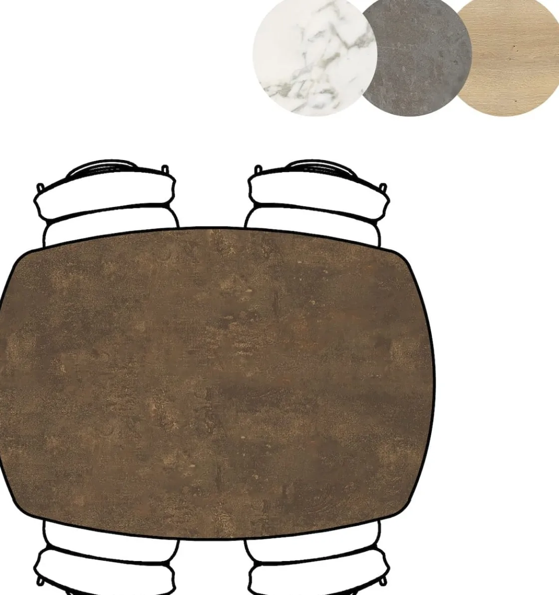 XOOON Masura ovale bartafel met zwarte metalen poot 150x105cm^ Tafelconfigurator|Bartafels