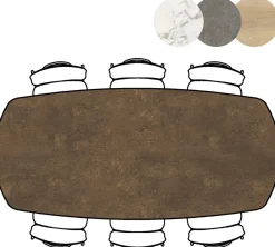 XOOON Masura ovale bartafel met zwarte metalen poot 240x110cm^ Bartafels|Tafelconfigurator