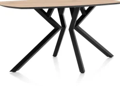 XOOON Masura ovale bartafel met zwarte metalen poot 200x105cm^ Bartafels|Tafelconfigurator