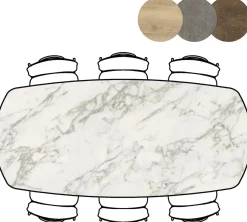 XOOON Masura ovale bartafel met zwarte metalen poot 240x110cm^ Bartafels|Tafelconfigurator