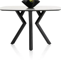 XOOON Masura ovale bartafel met zwarte metalen poot 150x105cm^ Tafelconfigurator|Bartafels