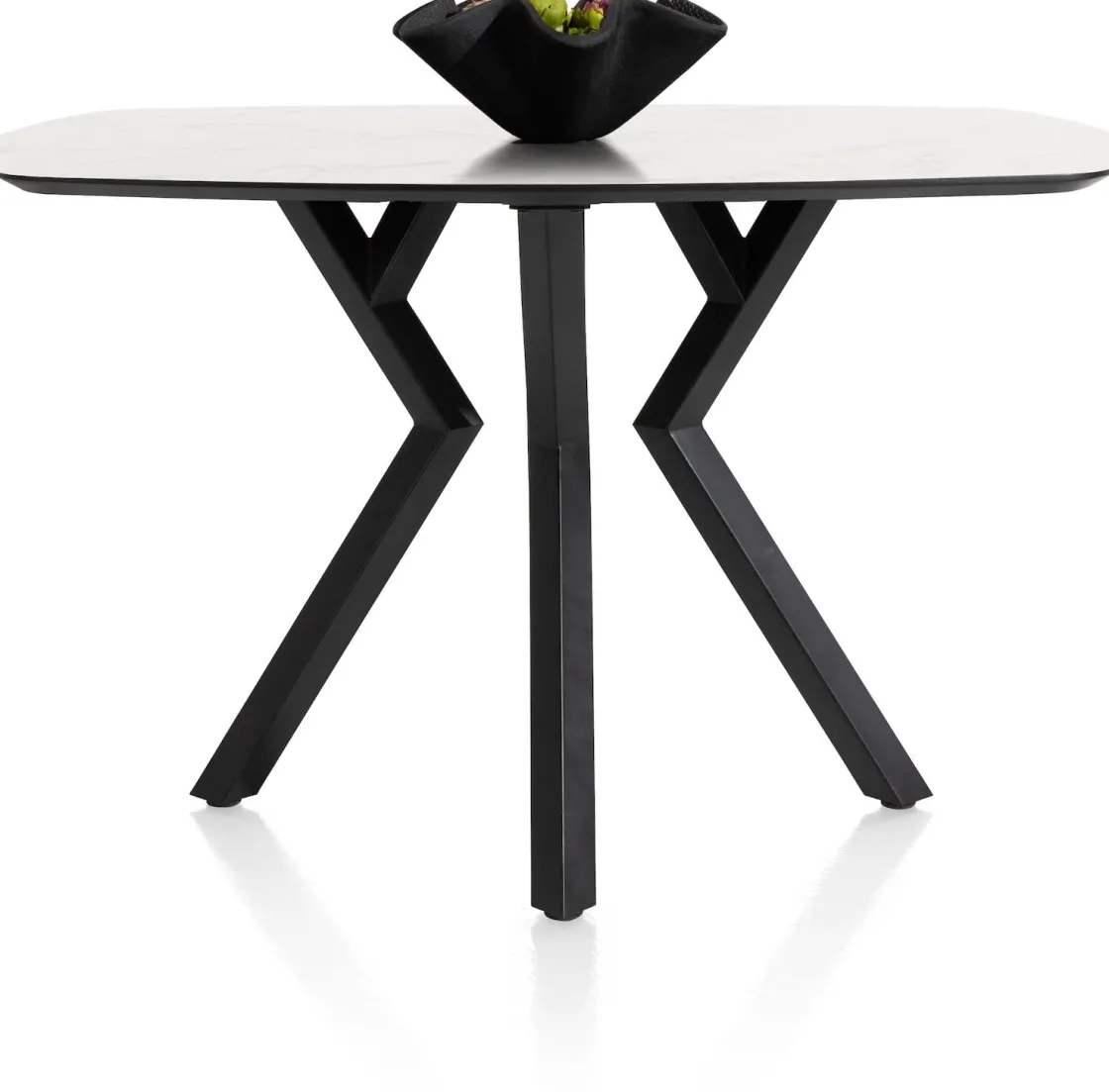 XOOON Masura ovale bartafel met zwarte metalen poot 150x105cm^ Tafelconfigurator|Bartafels